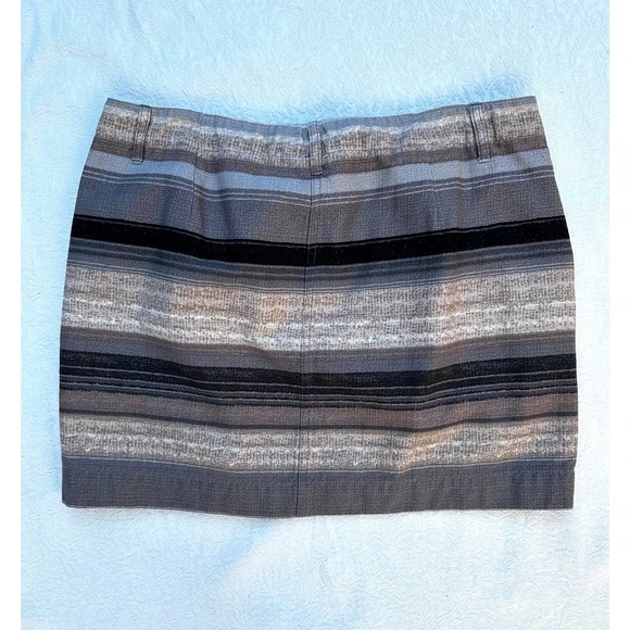 Free W/Purchase Y2K Old Navy Mini Skirt Fall Winter Stripes Gray Lavender Mauve - Picture 7 of 9